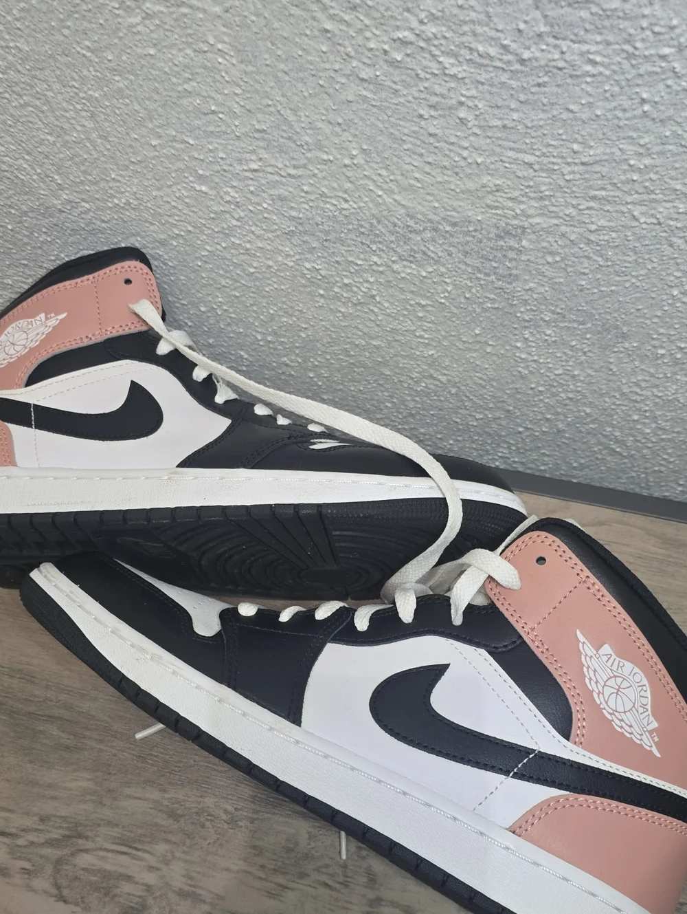Jordan Men's High-Top Sneakers in Black, White & Rose